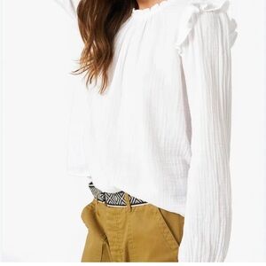 Xirena Gauze Longsleeve Top in SEAFOAM